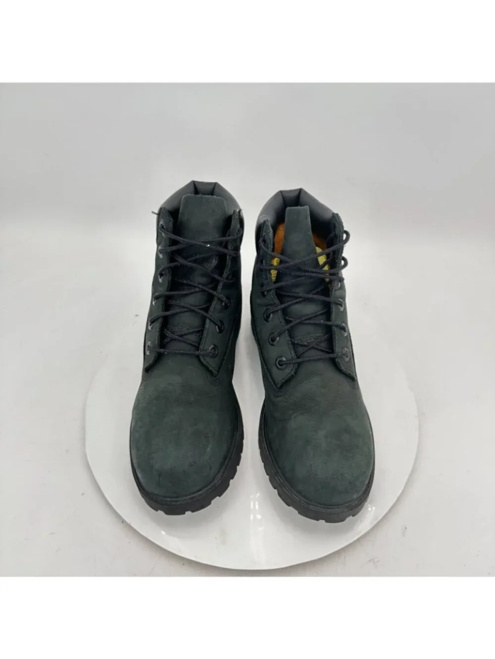 Timberland Premium 6 Kids Men Size 7 12907 Black Nubuck Leather Waterproof Boot